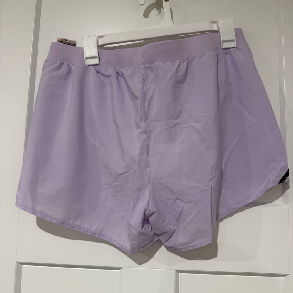 Under Armour Lavender Athletic Shorts with Black Trim - Picture 2 of 4